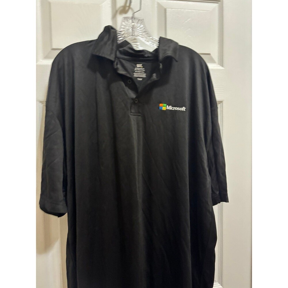 Microsoft XL tall polo black Short Sleeve